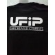 UFIP T-shirt Nera - Maglietta a maniche corte Taglia M - Logo Ufip piccolo davanti e Grande dietro